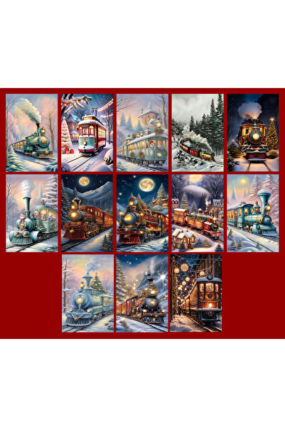 TELLGRAF مجموعة بطاقات بريدية تحت عنوان السنة الجديدة (10x15 سم 13 قطعة)