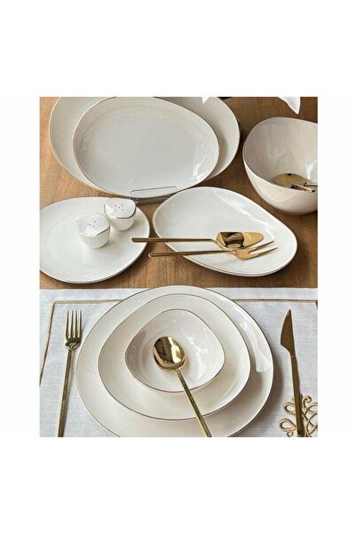 Gürdamar Home Cool Wawe 54 Parça Yemek Takımı - Gold