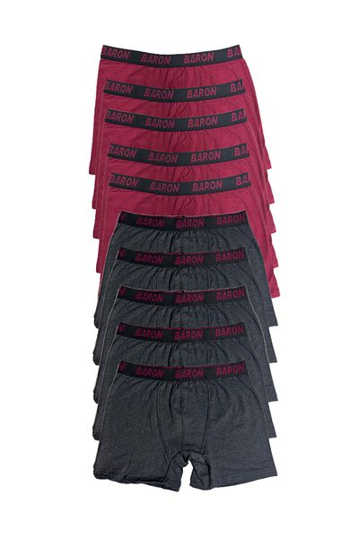 Modaley Giyim 10 Τεμάχια Οικονομικό Lycra Boxer Short Smoke-burgundy -my0001
