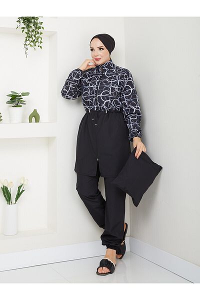DLC Tekstil Μοτίβο με ελαστική μέση Hijab - μαγιό Bonu, με γλυκό δώρο