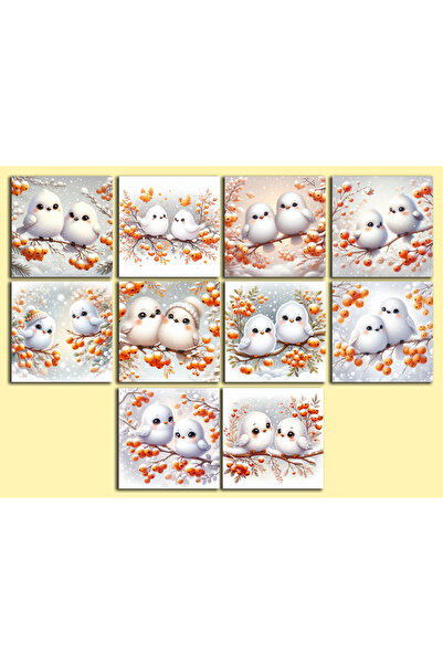 TELLGRAF مجموعة بطاقات بريدية تحت عنوان الطيور (10x10 سم 10 قطع)