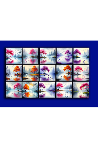 TELLGRAF مجموعة بطاقات بريدية بطابع الشرق الأقصى (10 × 10 سم، 15 قطعة)