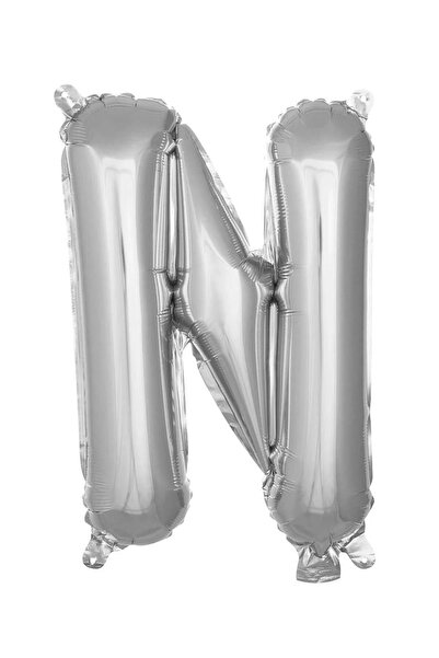 DÜVENCİ TİCARET 16 Inch 36 cm Letter Silver Foil Balloon