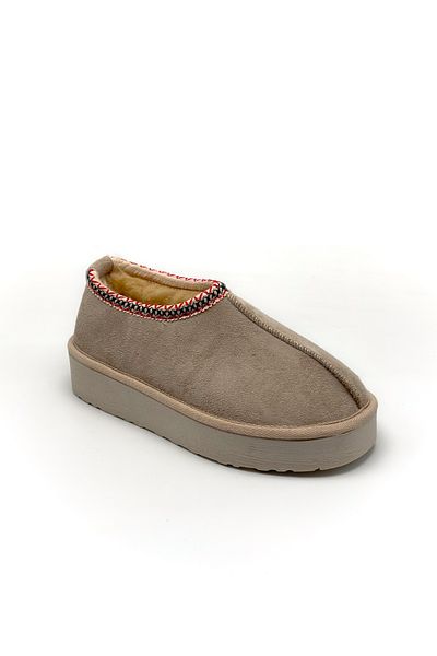 Shoebutik Μπεζ παντόφλες μπισκότων