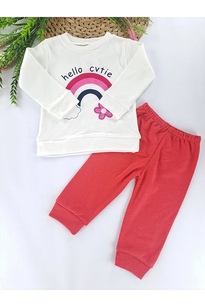 Butik Girl / Baby Winter Double Set Rainbow Printed