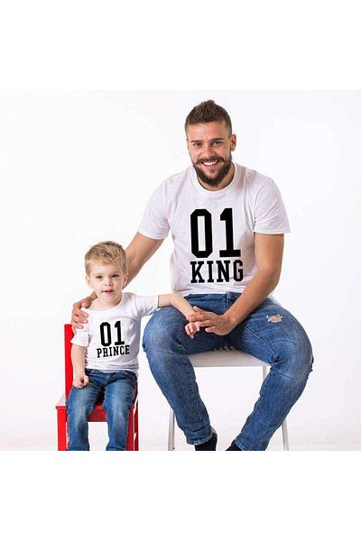 Tshirthane Μπλουζάκι Father Son Combination Clothing King Prince (Προϊόν Μονό Προσθέστε 2 τεμάχια στο καλάθι για να κάνετε συνδυασμό