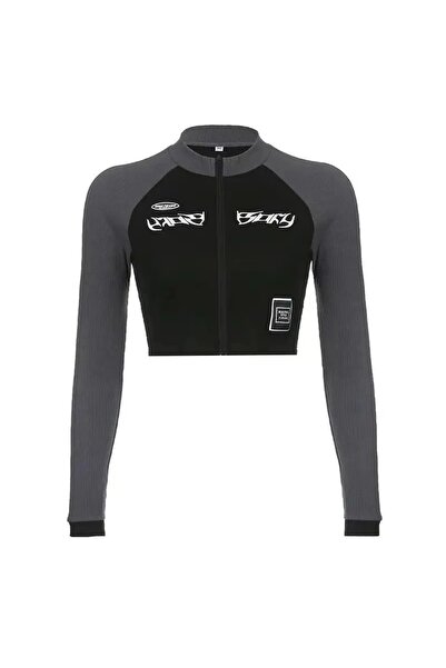 DarkellaStore Ретро спортно яке с цип Y2K