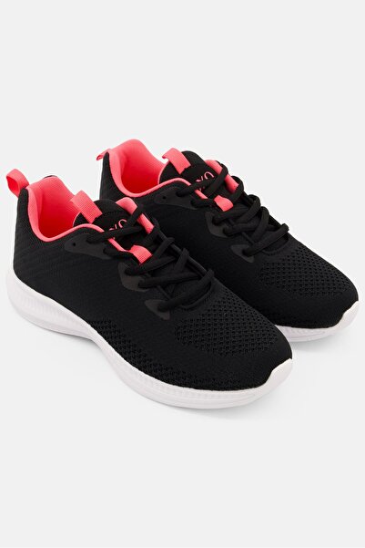 XOXO Women Jenson Lace Up Training Sports Shoes, Black