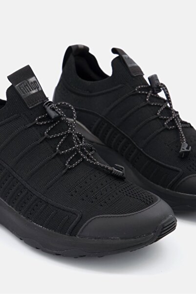 Fitflop Women Vitamin FF Metal Pop Knit Lace up Sport Shoes,Black