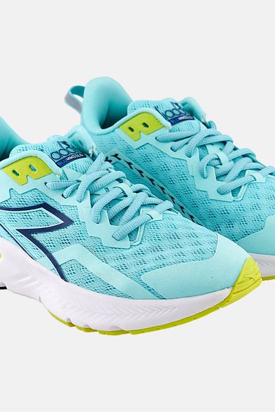 Diadora Women Mythos Blushield Volo 3 Lace Up Sports Shoes, Turquoise Combo