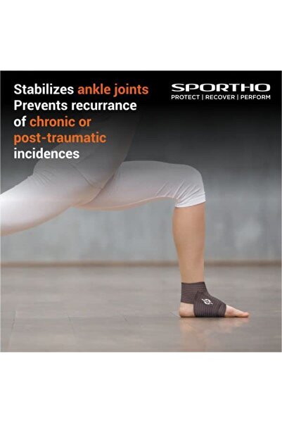 Nivia Orthopedic Slip-in Ankle Support (Black/Red, Size - Small) | Material - Neoprene / Polyester