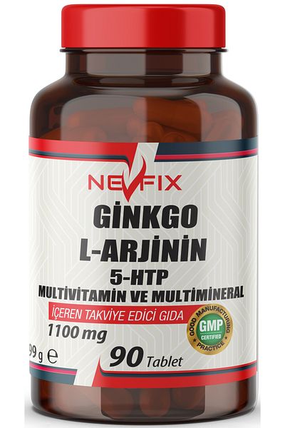 Nevfix 90 Tablets Multivitamin and Multimineral Supplement with 5-Htp Ginkgo Biloba and Coenzyme Q-10 L-Glutathione