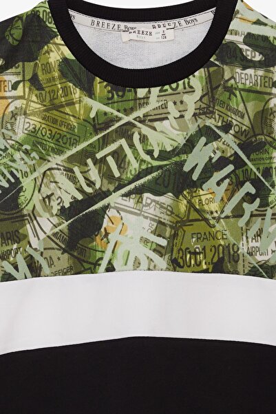 Breeze Μαύρο φούτερ για αγόρι 6-12 ετών - με σχέδιο