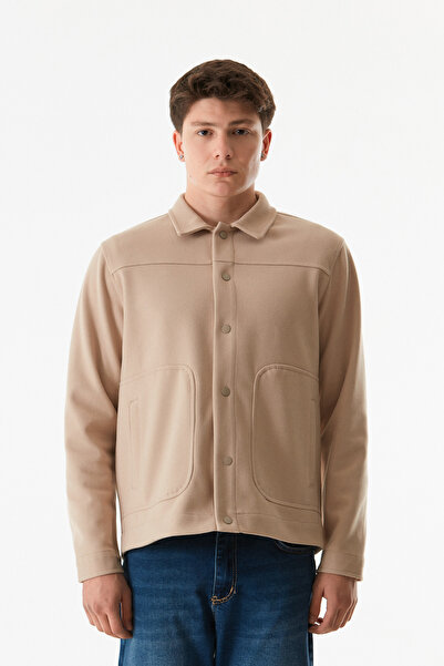 Fulla Moda Basic Pocket Snap Coat