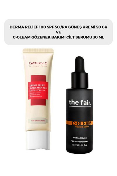 the fair. Cell Fusion C Derma Relief - 100 Spf 50/Pa Sunscreen and C-Gleam Pore Care (50 Gr)