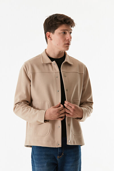 Fulla Moda Basic Pocket Snap Coat