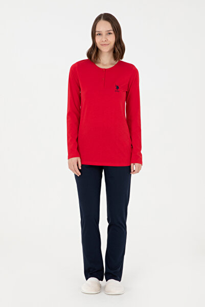 U.S. Polo Assn. Kadın Kırmızı Pijama Takımı 50303412-VR030