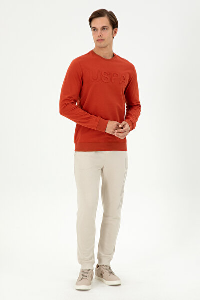 U.S. Polo Assn. Erkek Kiremit Basic Sweatshirt 50289058-VR031