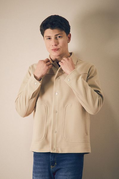 Fulla Moda Basic Pocket Snap Coat