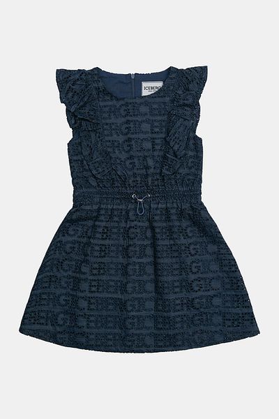 Iceberg Bg Store Girl's Blue Dress 23ssıvs3150