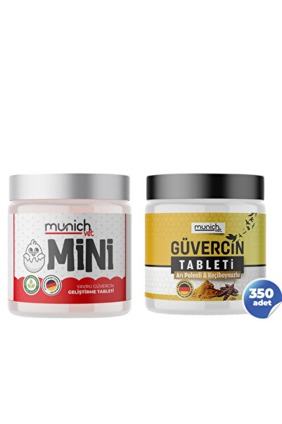 MALATYAYEM Munich Vet Güvercin Yavru Ve Anaç Hapı 2 li Set Arı Polen li - Mini Kara Hap