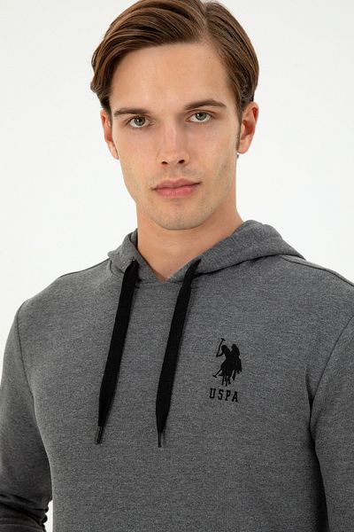 U.S. Polo Assn. Hanorac de bază Antracit Melange pentru bărbați 50289059 -vr081