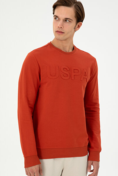 U.S. Polo Assn. Erkek Kiremit Basic Sweatshirt 50289058-VR031