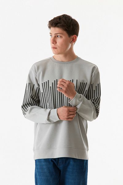 Fulla Moda Φούτερ με στάμπα με λαιμόκοψη