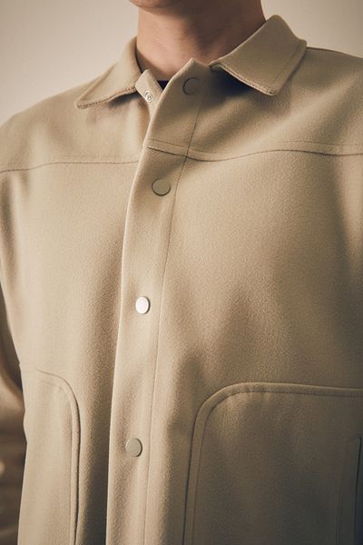 Fulla Moda Basic Pocket Snap Coat