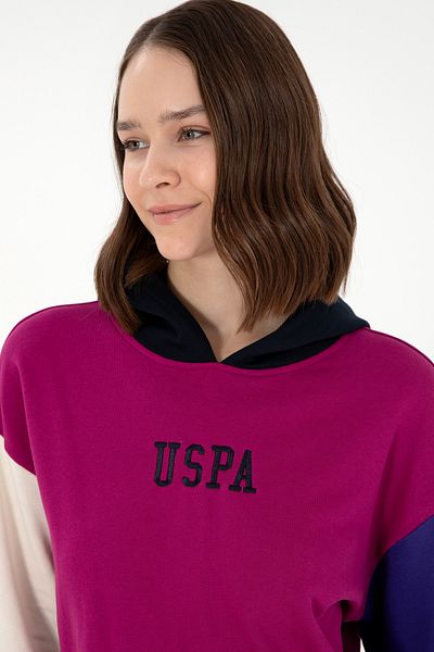 U.S. Polo Assn. Hanorac de damă fucsia cu glugă 50291269 -vr023