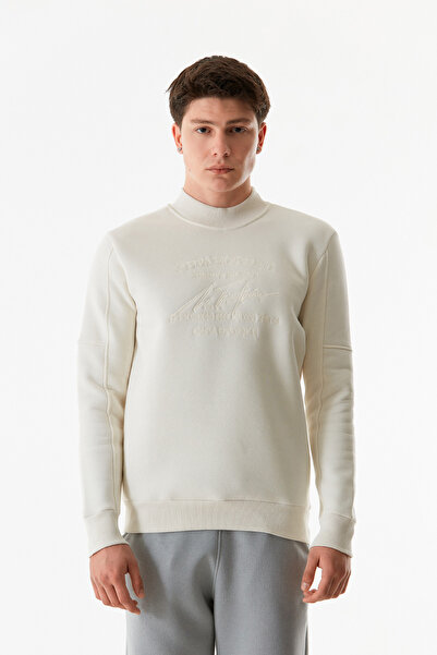 Fulla Moda Φούτερ με κεντημένο γιακά με κείμενο