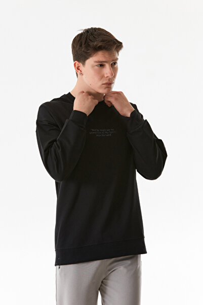 Fulla Moda Text Printed φούτερ με λαιμόκοψη