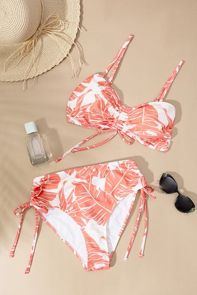 U.S. Polo Assn. Women's Pomegranate Flower Bikini 50283687 -Vr039