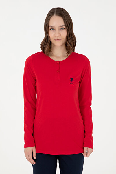 U.S. Polo Assn. Kadın Kırmızı Pijama Takımı 50303412-VR030