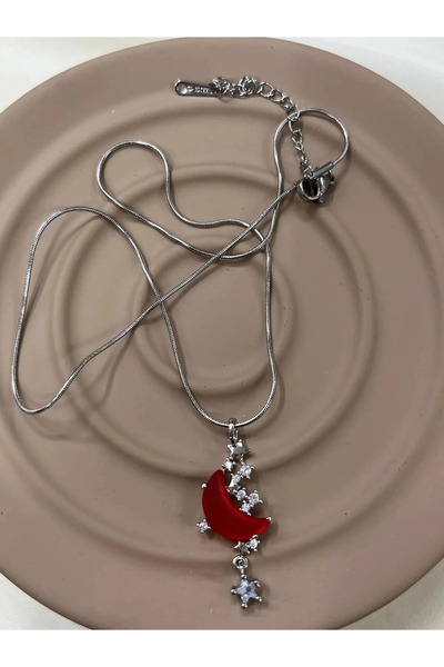 YASİN TOPÇU قلادة فضية من الفولاذ مقاس 45 سم