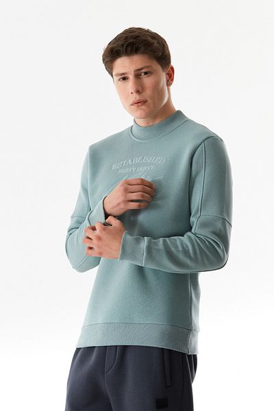 Fulla Moda Φούτερ με κεντημένο γιακά με κείμενο