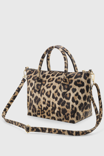 Housebags Leopard Pattern Retro Vintage Water Resistant Niche Design Crossbody Bag 265