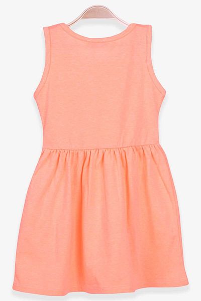 Macawi Girl's Dress Pineapple Patterned 1.5-5 Years, Neon Orange