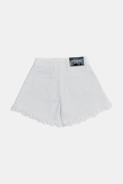 Iceberg Bg Store Γυναικεία Παιδικά Λευκά Σορτς 23ssısh3152