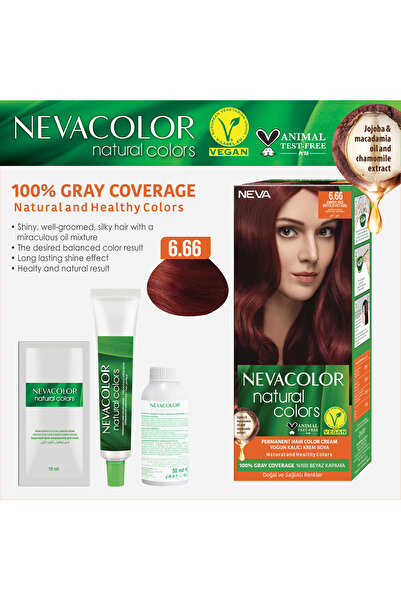 Neva Color Natural 6.66 Büyüleyici Kızıl Saç Boyası
