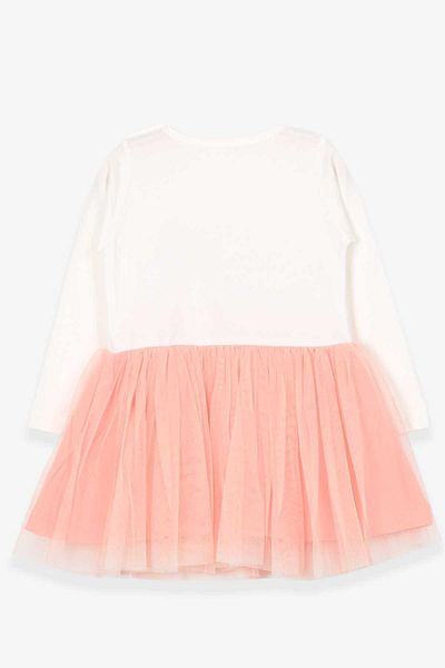 Breeze Girl's Long Sleeve Dress Printed 1.5-5 Years, Ecru