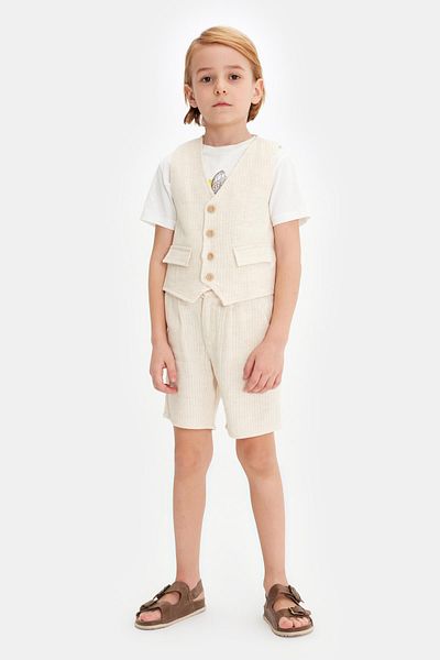 Nebbati Bg Store Boy Beige Vest 23ss0nb3706