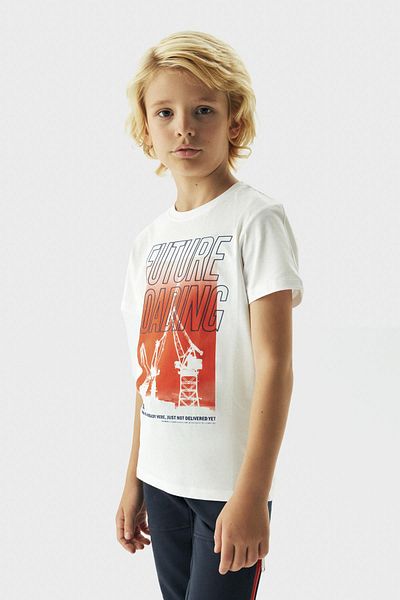 Bikkembergs Bg Store Boy's White T-shirt 23fw0bk1909