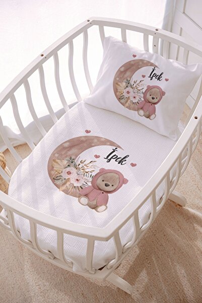 Lilabio İsme Özel 70x120 Park Yatak Ve Anne Yanı Pike Seti Ayıcık