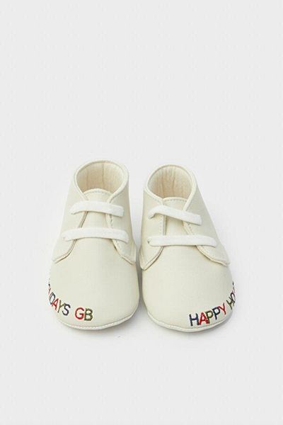 GB Baby Baby Boy White Booties - Bg Store Ns23Fwg1059