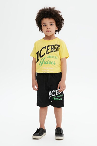 Iceberg Bg Store Μαύρο σορτς για αγόρια 23ssıbm3107
