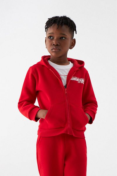Nebbati Bg Store Rotes Trainingsoberteil für Jungen 22fw0nb3412