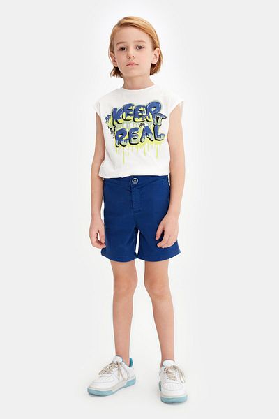 Nebbati Bg Store Marineblaue Shorts für Jungen 23ss0nb3118