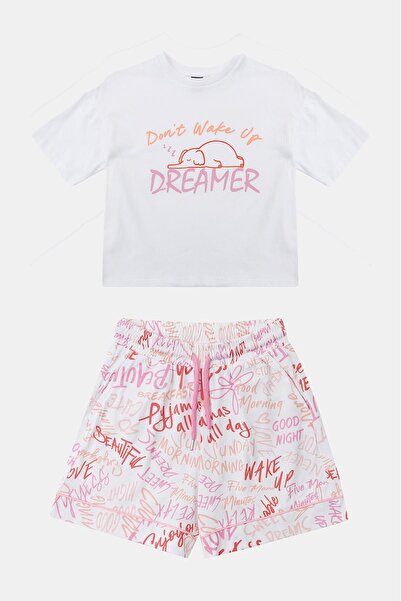 Tyess Bg Store Girl's White Pajama Set Ns23sst4804