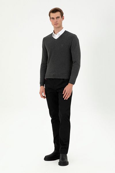 U.S. Polo Assn. Ανδρικό μαύρο τζιν παντελόνι 50289469 -DN0027
